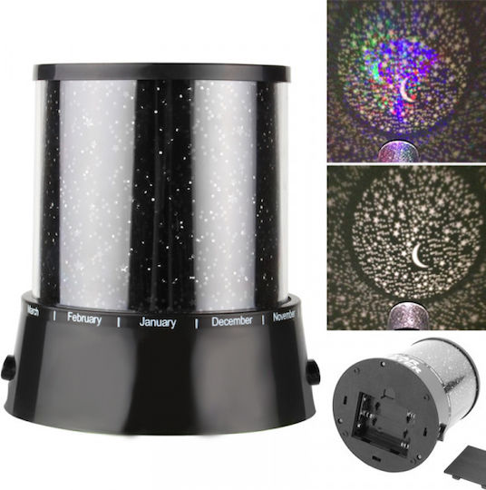 Factory Led Kids Projector Lamp Starry Sky with Star Projection Black 11x11x11.8εκ.