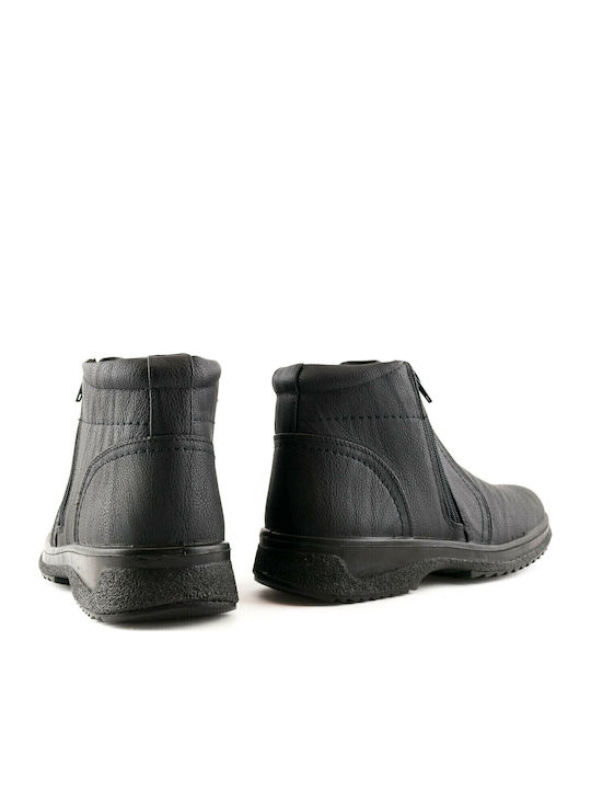 Schwarz Herrenstiefel mit Reißverschluss