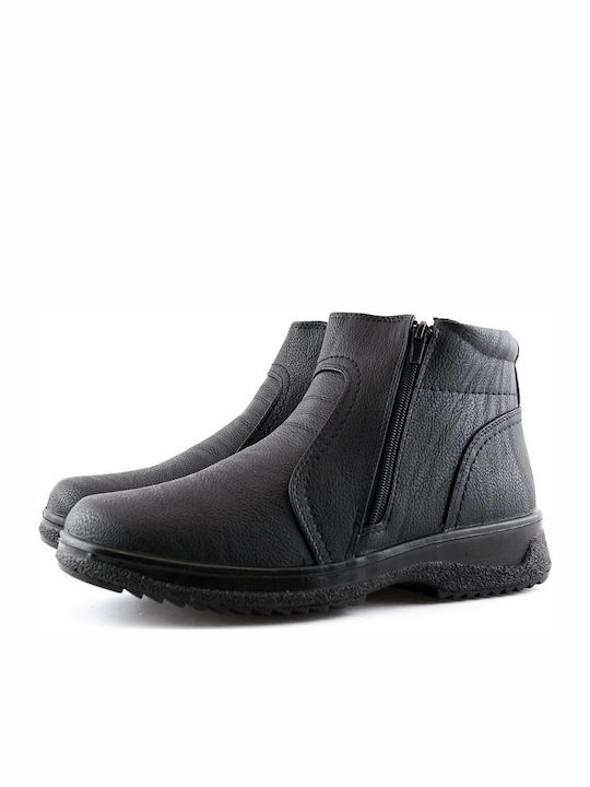 Schwarz Herrenstiefel mit Reißverschluss