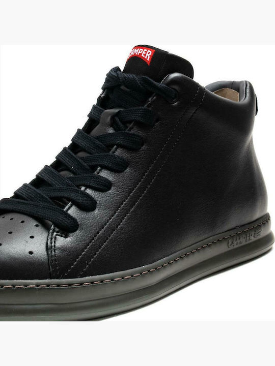 Runner Four Leather Black Men's Boots Anatomical