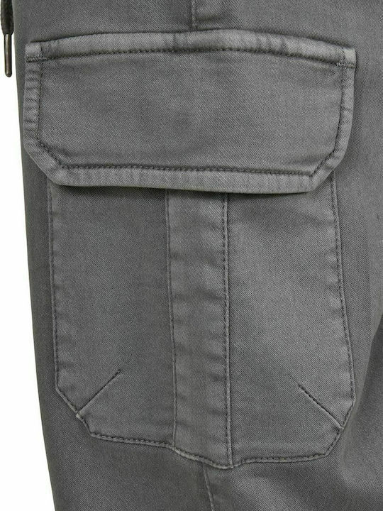 Pantaloni Elastic cu Croială Normală Gri