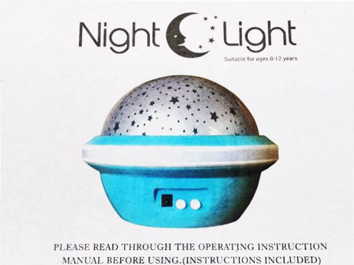 Led Kids Projector Lamp Starry Sky UFO with Star Projection Blue 8.5x8.5x11.5εκ.