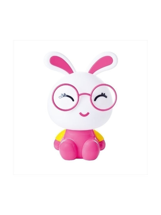 Aca Kids Decorative Lamp Bunny Pink 22x16x32εκ.