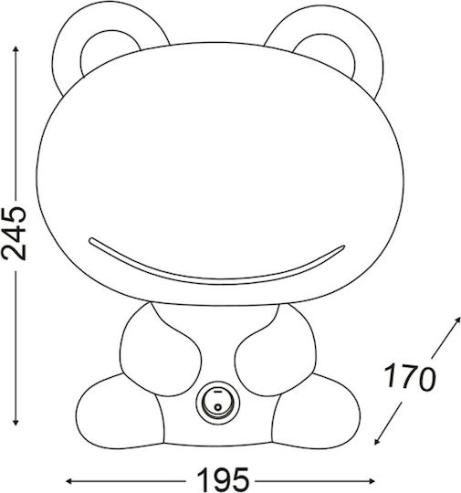 ARlight Kinder Dekorative Lampe Frosch Grün 20x20x24εκ.