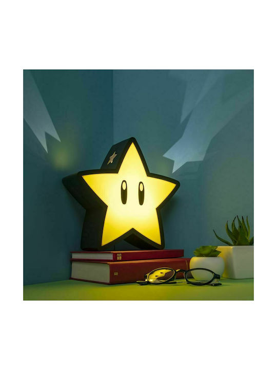 Paladone Led Kids Projector Lamp Super Mario Bros Super Star with Star Projection Yellow 25.5εκ.