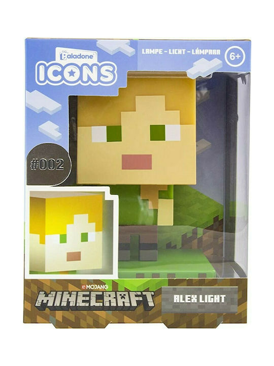 Paladone Παιδικό Διακοσμητικό Φωτιστικό Minecraft Alex Icon Πολύχρωμο 10εκ. Alex V2