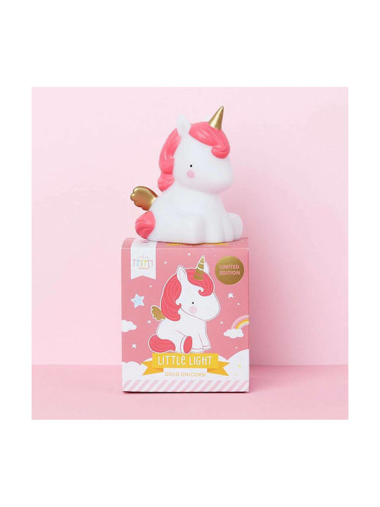 A Little Lovely Company Led Παιδικό Διακοσμητικό Φωτιστικό Unicorn Ροζ 8.5x12.5x10εκ.