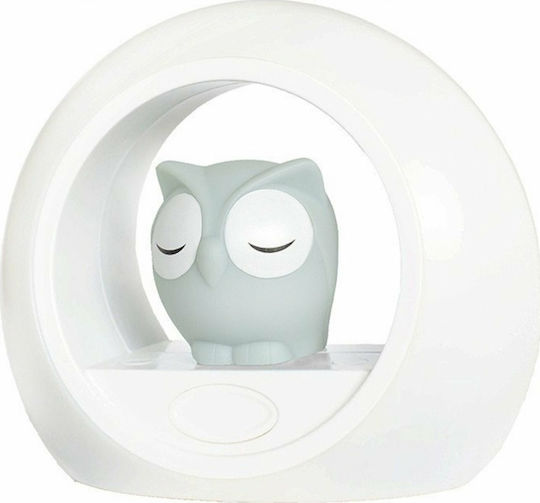 Zazu Nursery Night Light Lou The Owl Battery Gray Warm with Sensor