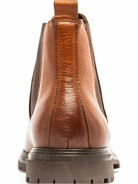 400 Δερμάτινα Ανδρικά Chelsea Μποτάκια Cognac