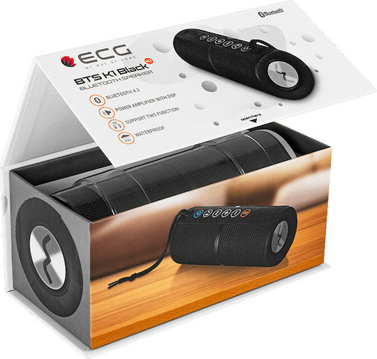 ECG BTS Κ1 Ηχείο Bluetooth 9W με Ραδιόφωνο και Διάρκεια Μπαταρίας έως 7 ώρες Μαύρο