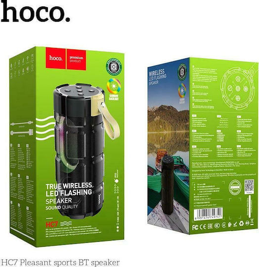 Hoco Pleasant Sport HC7 Bluetooth Speaker 10W with Radio and Battery Life up to 4 hours Black