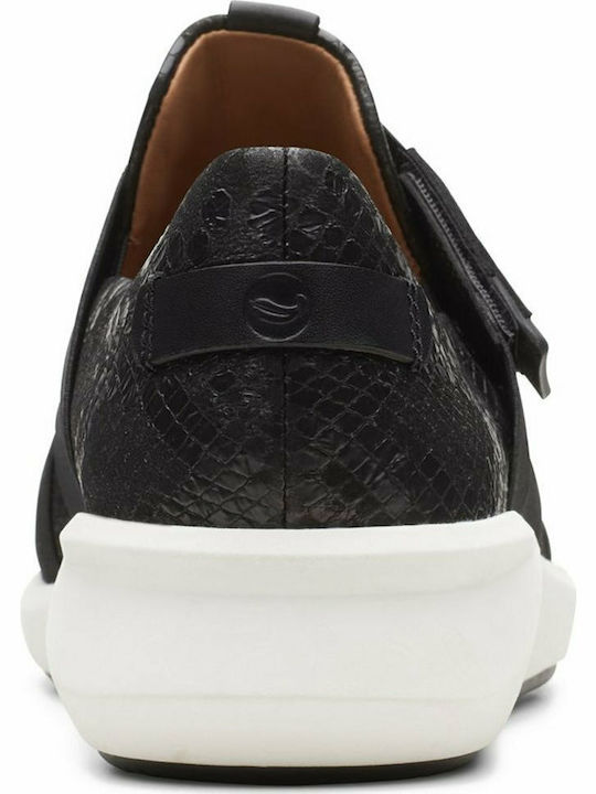 Un Rio Ανατομικά Γυναικεία Slip-On Δερμάτινα Μαύρα