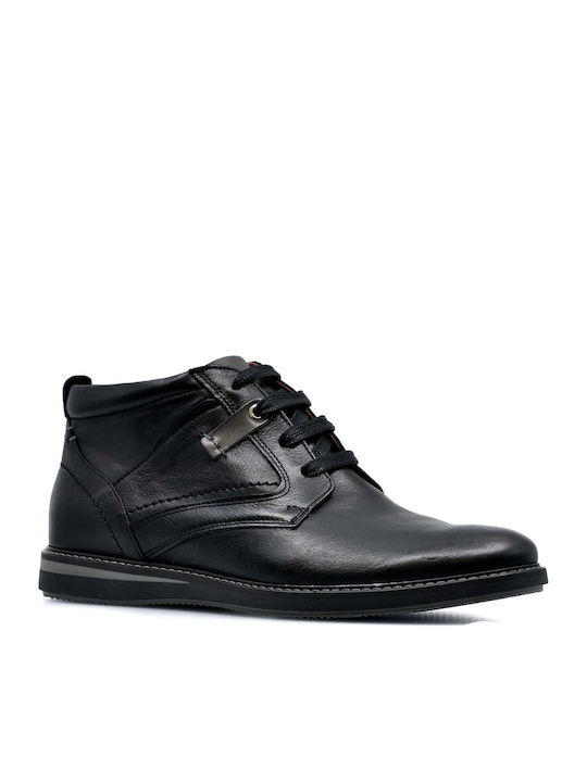 Leather Black Men's Boots Anatomical