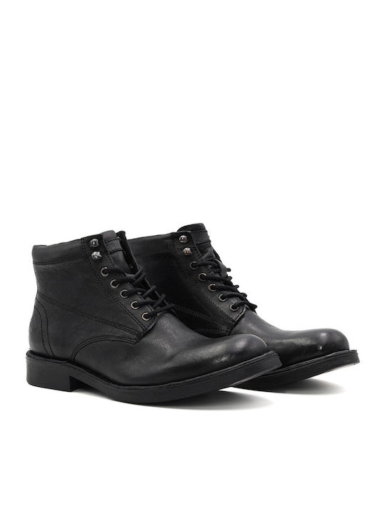 Roy Leather Black Boots