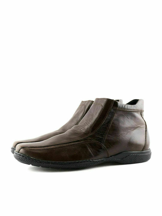 Nice Step Men's Boots with Zipper Brown