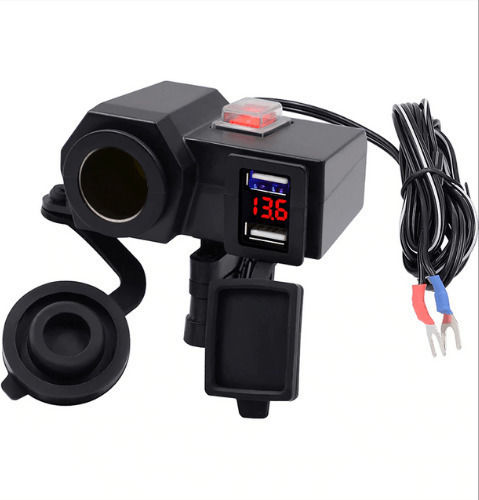Factory Motorcycle Charger with Ports: 2xUSB & 1xLighter
