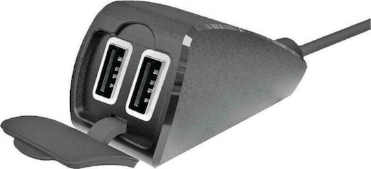 Lampa Waterproof Motorcycle Charger 5.4A with Ports: 2xUSB