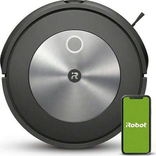 iRobot Roomba j7 Σκούπα Ρομπότ με Οπτική Χαρτογράφηση Μαύρη