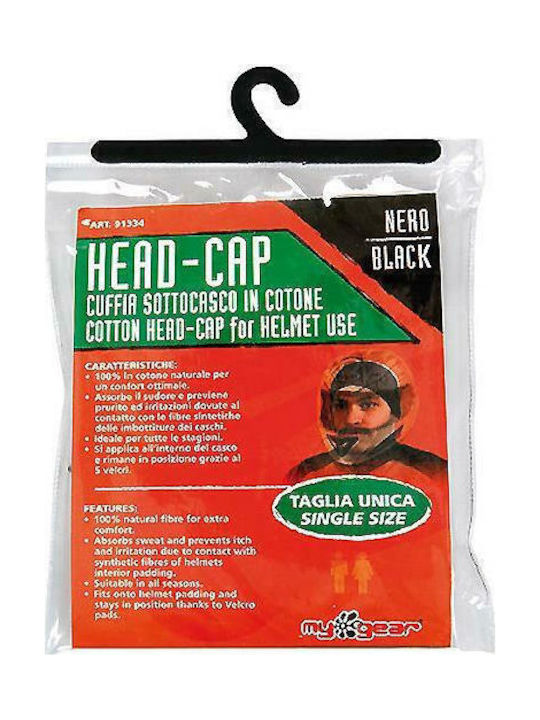 Lampa Head-Cap Κάλυμμα Κεφαλιού Αναβάτη Μοτοσυκλέτας Βαμβακερό Μαύρο Χρώμα