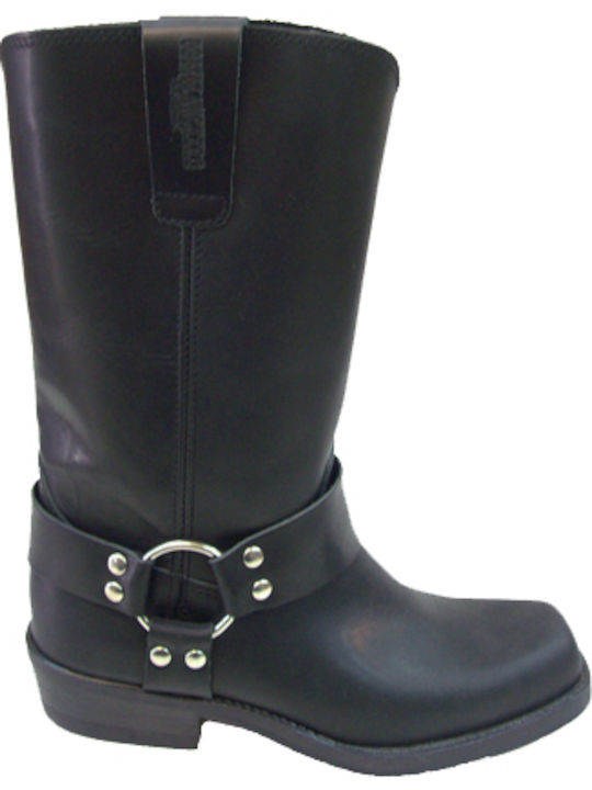 Leather Black Men's Boots