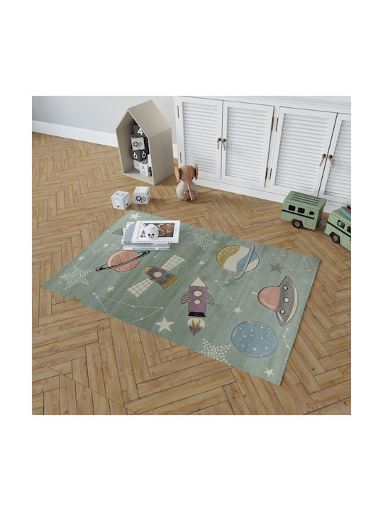 Tzikas Carpets 40088-040 Παιδικό Χαλί Σύννεφα Γαλάζιο 133x190cm Πάχους 13mm