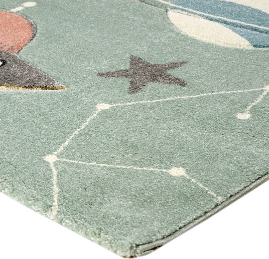 Tzikas Carpets 40088-040 Kinder Teppich Wolken Hellblau 133x190cm Dicke 13mm