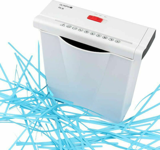 Olympia Καταστροφέας Εγγράφων PS 36 Strip Cut 6 Φύλλων με Κάδο 7lt