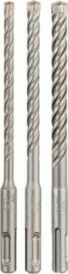 Bosch Set of 3 Four-Cut Drills with SDS Plus Shank for Masonry