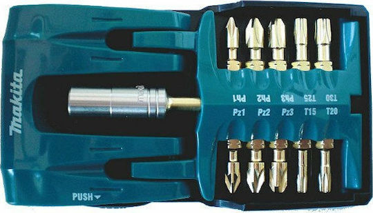 Makita Set Impact Gold with Adapter Set 10 Screwdriver Bits