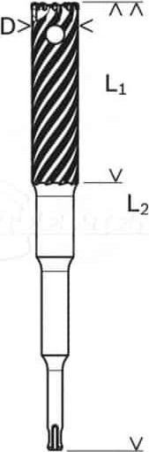 Bosch Rebar Cutter Diamond Drill Carbide with SDS Plus Shank for Masonry και Metal 20x120mm