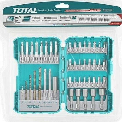 Total Set of 45 Drills with Hexagonal Shank for Metal