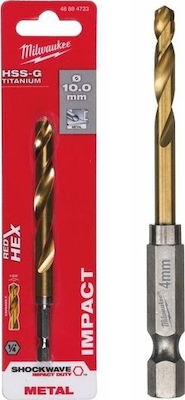 Milwaukee Drill Titanium with Hexagonal Shank for Metal 6x105mm