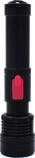 X-Balog Rechargeable Flashlight LED IPX4 with Maximum Brightness 1500lm P90 Black