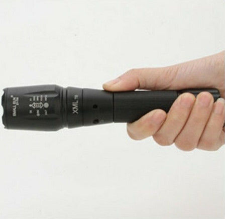 Rechargeable Flashlight LED IP68 with Maximum Brightness 1000lm Led XML T6 Black
