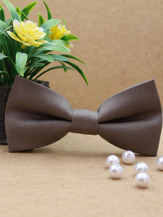 JFashion Handmade Cloth Bow Tie Brown JFashion Handmade Cloth Bow Tie Brown