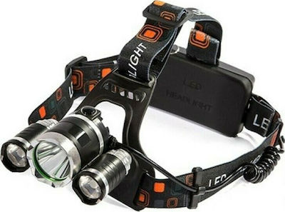 Rechargeable Headlamp LED with Maximum Brightness 6000lm 3xCree T6