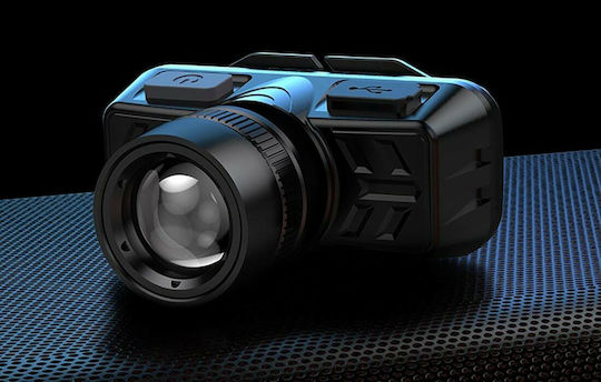 Superfire Rechargeable Headlamp LED with Maximum Brightness 300lm Black