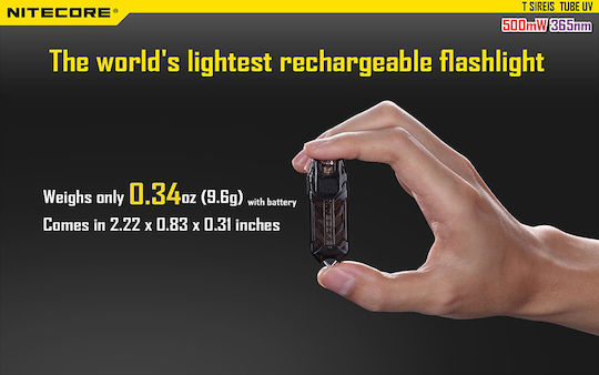 NiteCore Lumină de lucru și de sit, cu baterie Lanternă Brevet LED Lumini de lucru și de sit, IP65 cu Luminozitate Maximă 45lm Tube Integrat Negru