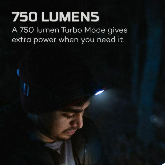 Nebo Headlamp LED IP67 with Maximum Brightness 750lm Einstein Black