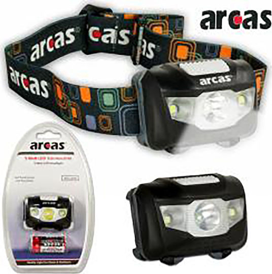 Arcas Φακός Κεφαλής LED IPX6 με Μέγιστη Φωτεινότητα 160lm 5W Headlight