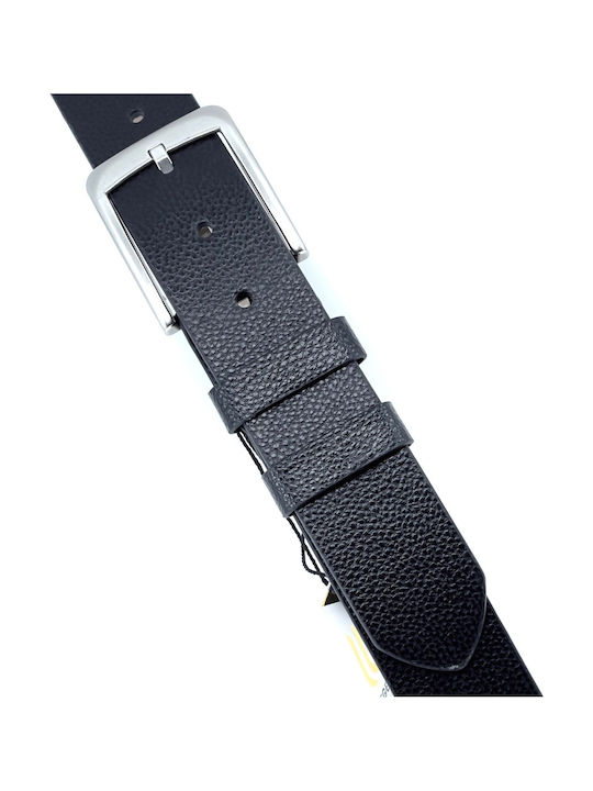 1757 Wide Men's Belt from Artificial Leather Black