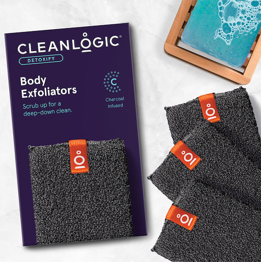 Cleanlogic Cleanlogic Detoxify Body Exfoliator Σφουγγάρι Γκρι 1τμχ
