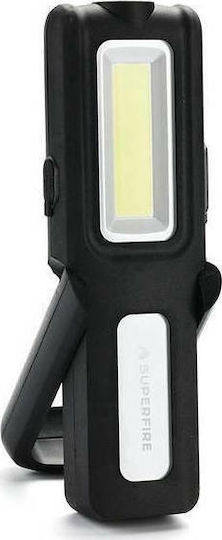 Superfire Lumină de lucru și de sit, cu baterie Lanternă LED IP44 cu Luminozitate Maximă 566lm Negru