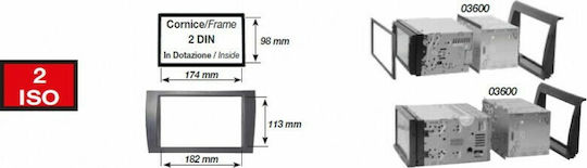 Phonocar DIN Fascia Panels 2 Din Gray Metallic for Alfa Romeo Alfa 147 2000-2006