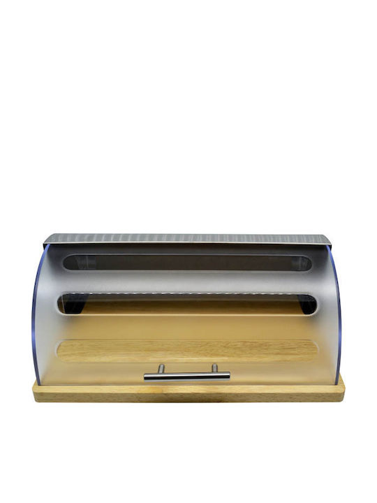 Ankor Bread Box with Lid made of Bamboo Transparent 39x28.5x16cm