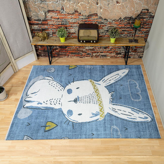 Ezzo Bunny KD46 Kinder Teppich Blau 160x230cm Dicke 5mm Ezzo Bunny KD46 Kinder Teppich Blau 160x230cm Dicke 5mm