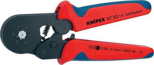 Knipex Αυτορυθμιζόμενη Πρέσα Ακροδεκτών Διατομής 0.08 - 10mm² (Μήκος 180mm)