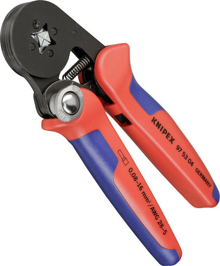 Knipex Αυτορυθμιζόμενη Πρέσα Ακροδεκτών Διατομής 0.08 - 10mm² (Μήκος 180mm)