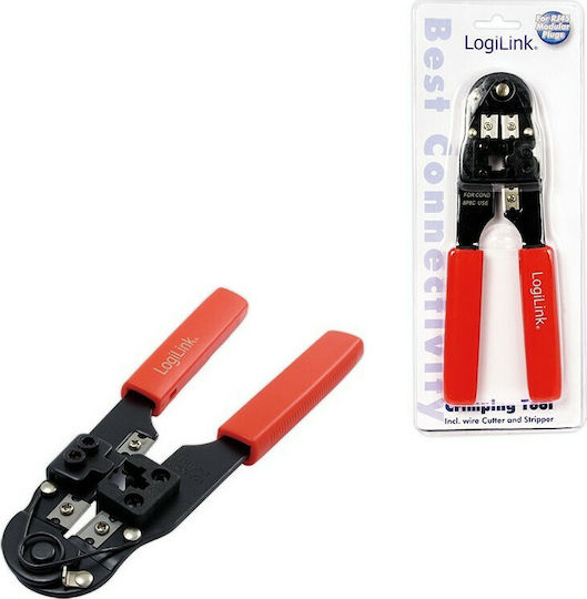 LogiLink Πρέσα Ακροδεκτών Δικτύου RJ45 με Απογυμνωτή (Μήκος 190mm)