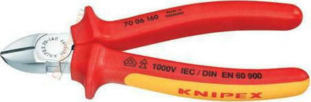 Knipex Πλαγιοκόφτης Πλάγιος Ηλεκτρολόγου Μήκους 125mm